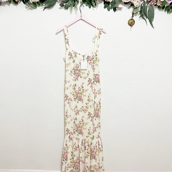 NWT Reformation Irisa Floral Trumpet Dress - Picture 4 of 11